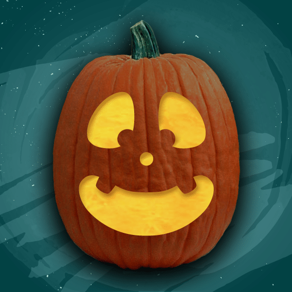 Abner - A free pumpkin carving pattern by Lisa B - The Pumpkin Lady