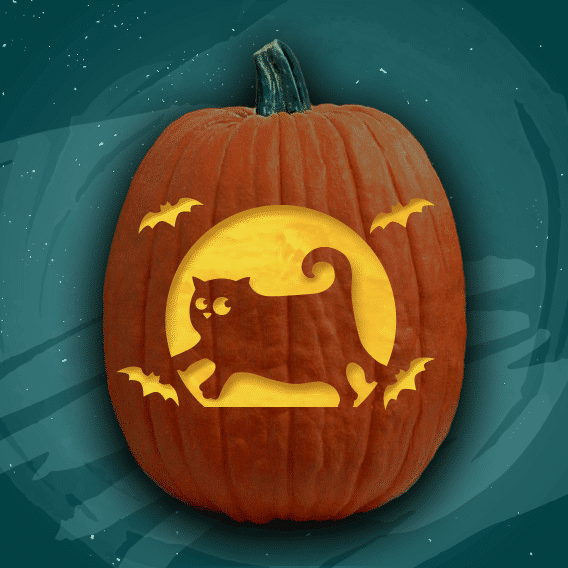 bat pumpkin stencil