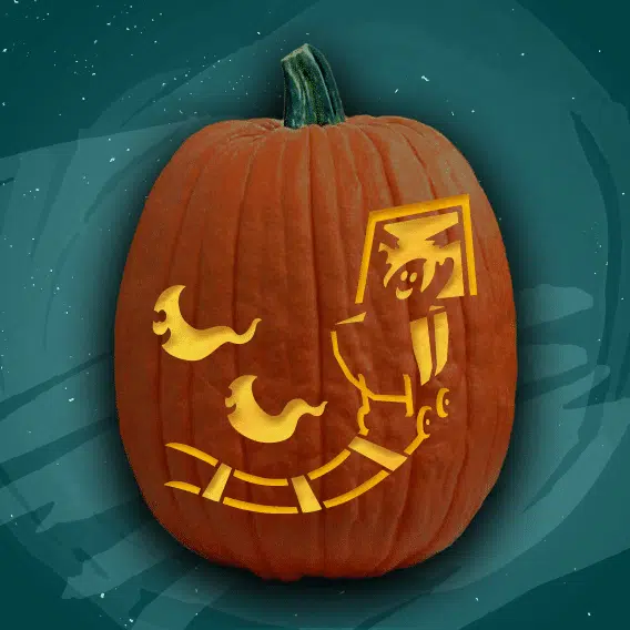 Ghoster Coaster – Free Pumpkin Carving Patterns