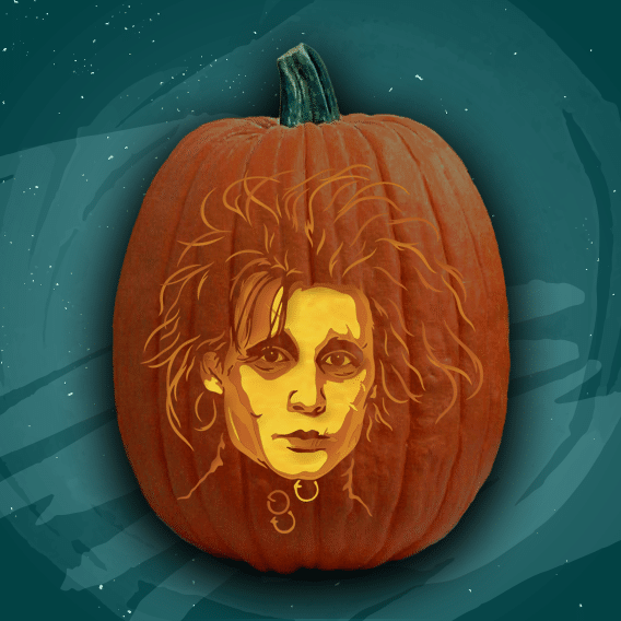 edward scissorhands pumpkin stencil