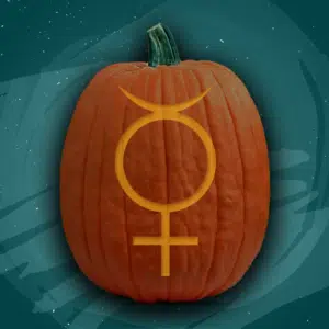Mercury Symbol Etched