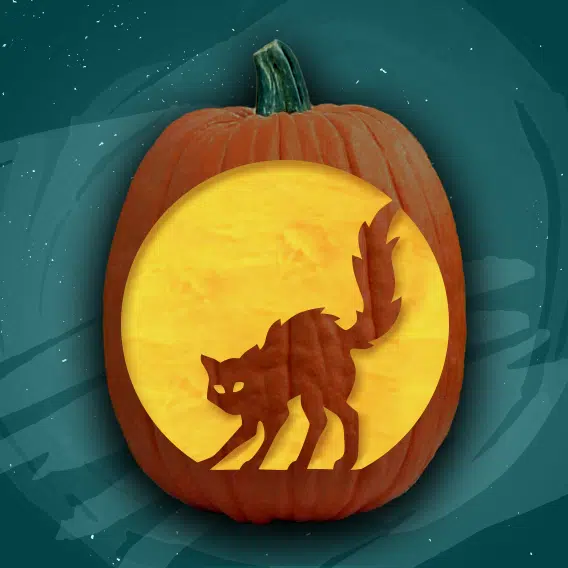 Under An October Moon – Free Pumpkin Carving Patterns